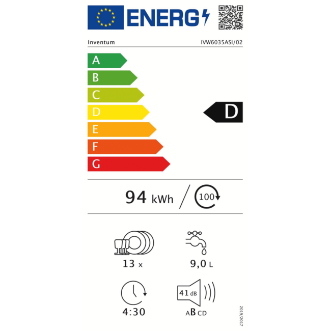 Inventum IVW6035ASI half geïntegreerde vaatwasser ( # )