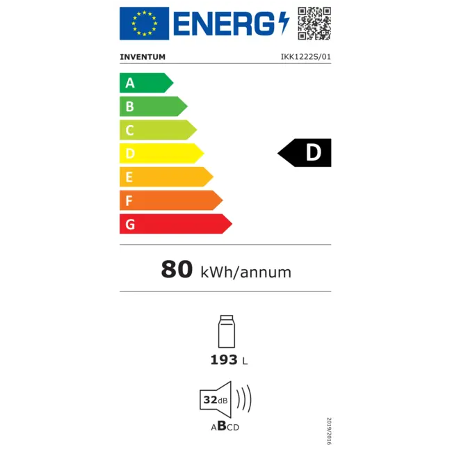 Inventum  IKK1222S | Inbouw koelkast | Sleepdeur | 122 cm