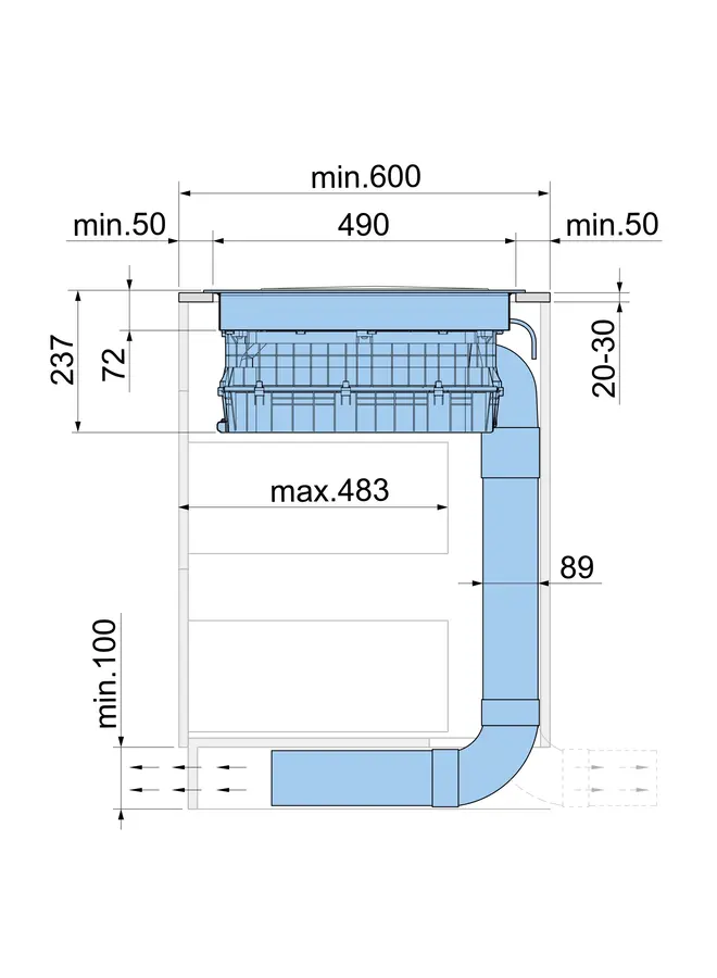 Inventum IKA8035 inductiekookplaat met afzuiging | Gratis pannenset