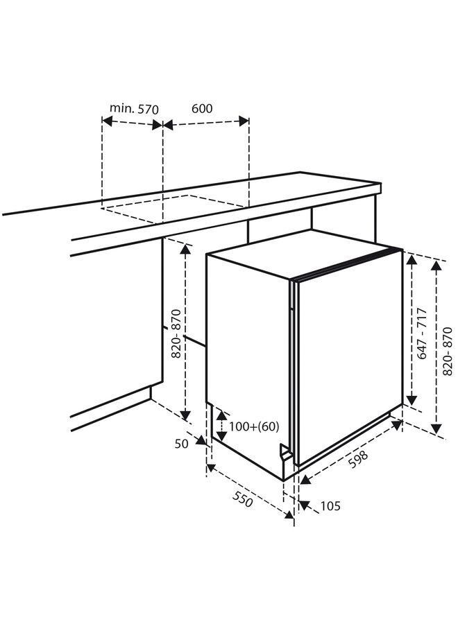 Inventum IVW6008A | Inbouw vaatwasser | 60 cm