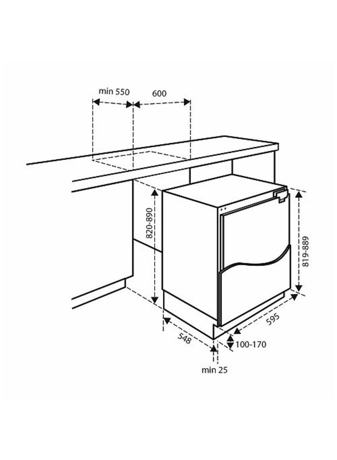 Inventum IKV0821D onderbouw koelkast 82 cm