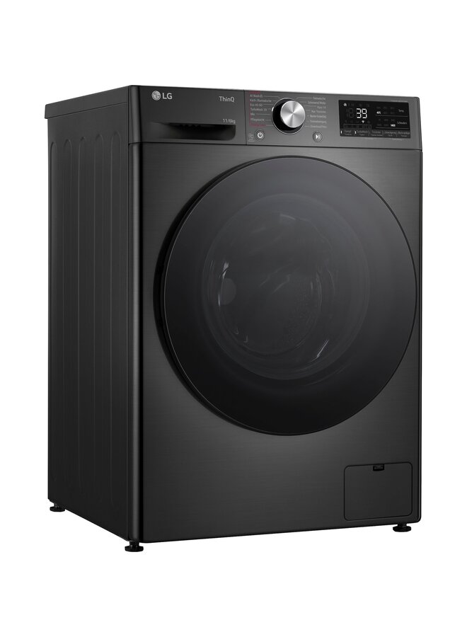 LG W4WR70E6YB | Wasdroogcombinatie | 11 kg | Zwart