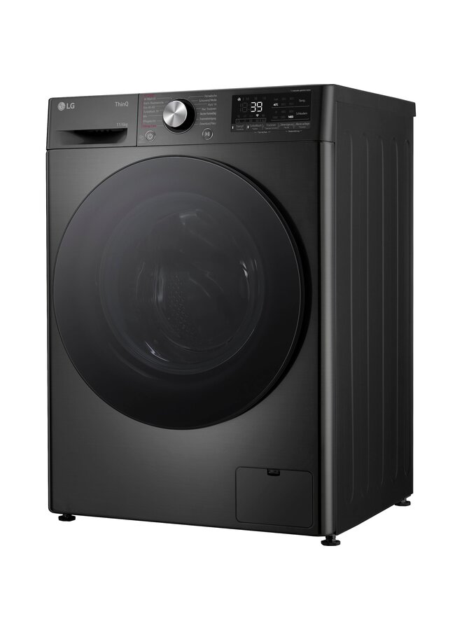 LG W4WR70E6YB | Wasdroogcombinatie | 11 kg | Zwart