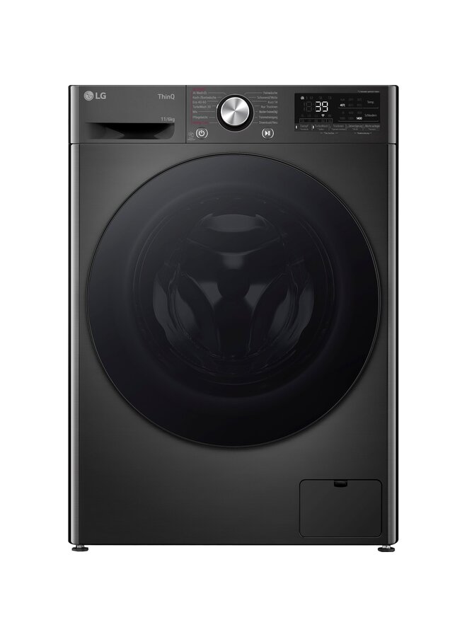 LG W4WR70E6YB | Wasdroogcombinatie | 11 kg | Zwart