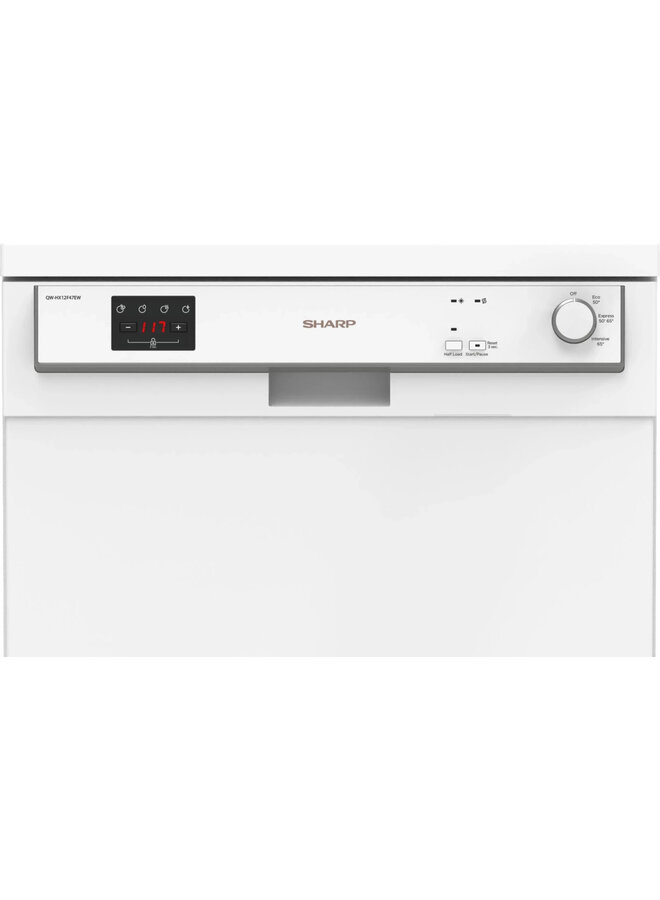Sharp QW-HX12F47EW-EU |Vrijstaande vaatwasser | 60 cm | Wit