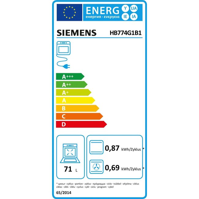 Siemens HB774G1B1 |Inbouw oven | 60 cm | HomeConnect | Zwart