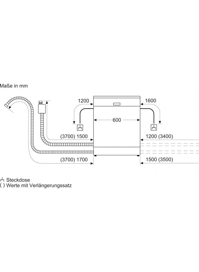 Bosch SMI6YAS04E half geïntegreerde vaatwasser