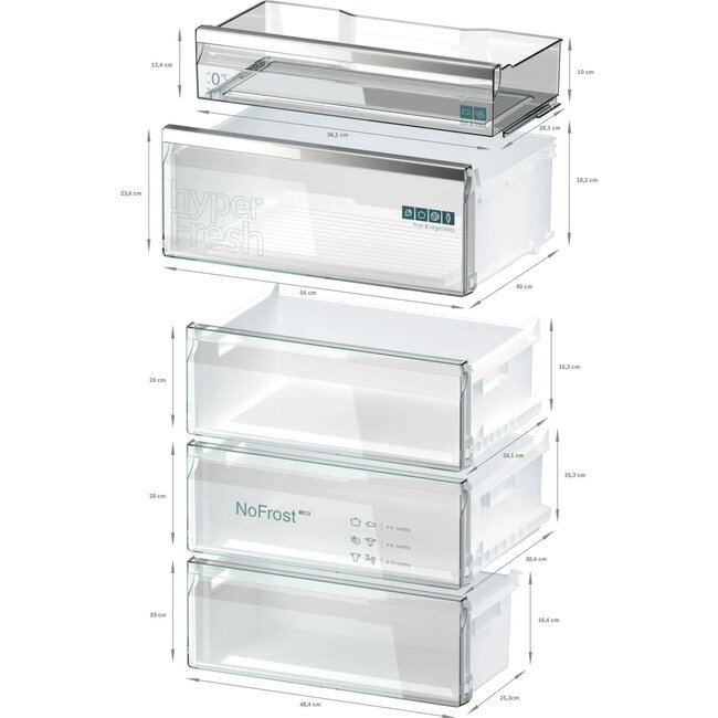 Siemens KG49NAXCF koelvriescombinatie zwart 70 cm
