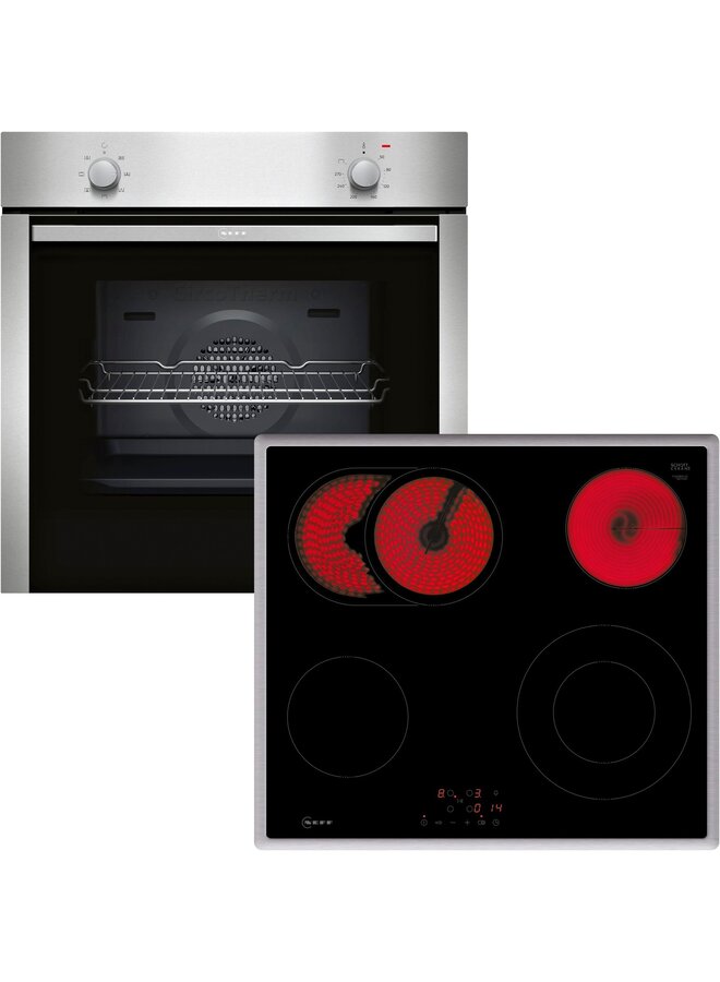 Neff BX16 inbouw oven met keramische kookplaat set