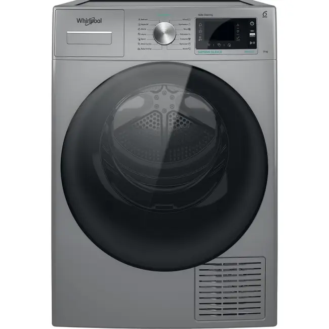 Whirlpool W7 D93SB EE warmtepompdroger 9 kg Zilver