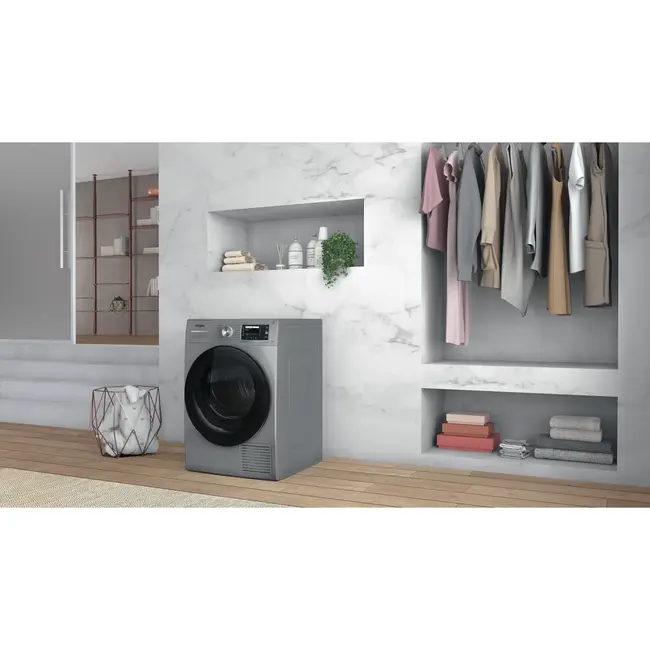 Whirlpool W7 D93SB EE warmtepompdroger 9 kg Zilver