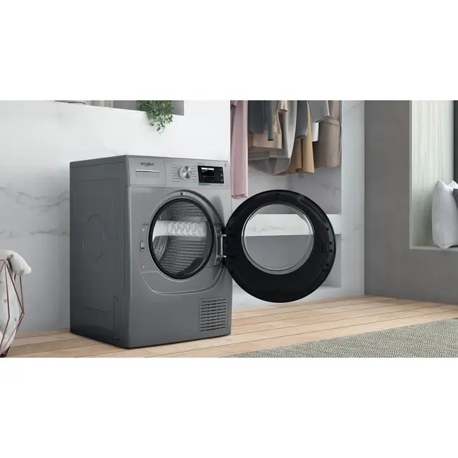 Whirlpool W7 D93SB EE warmtepompdroger 9 kg Zilver