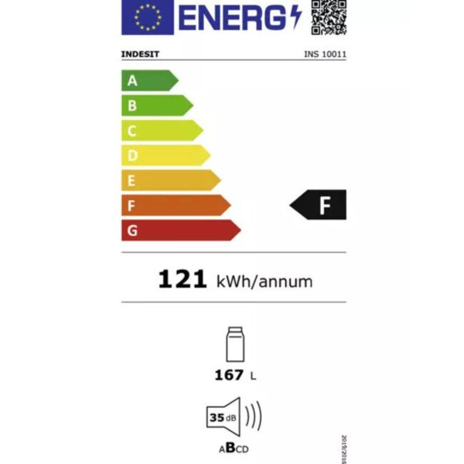 Indesit INS 10011 inbouw koelkast 102 cm