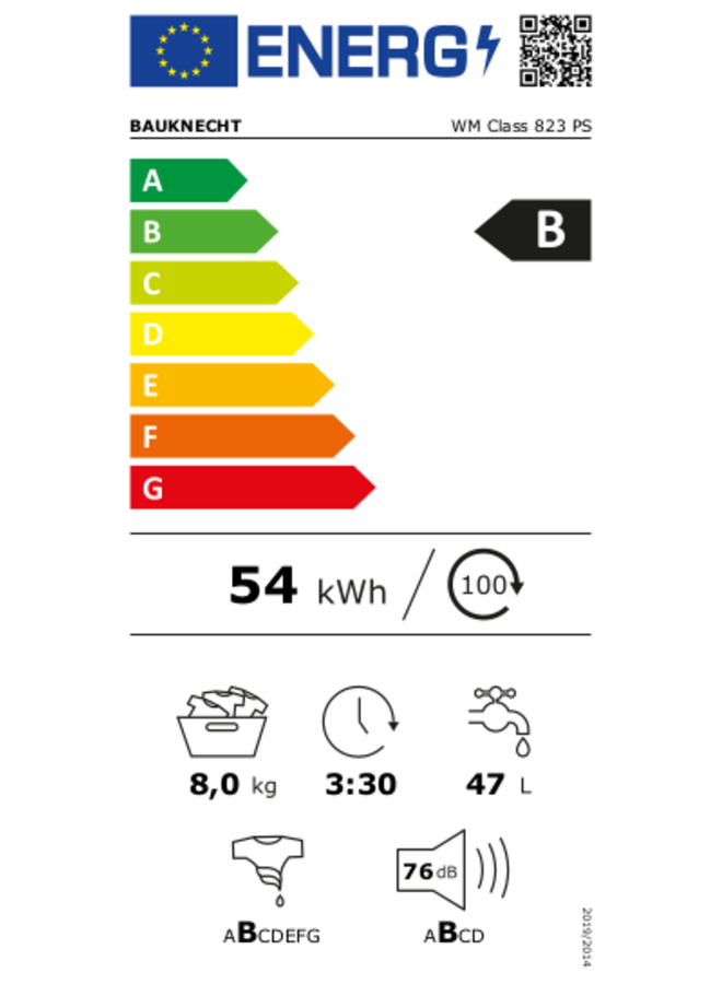 Bauknecht WM Class 823 PS Active Care wasmachine