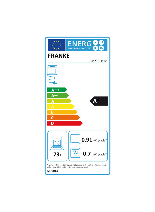 Franke FMY 99 P BK inbouw multifunctionele oven