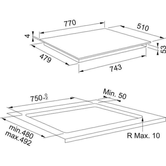 Franke FMY 808 I FP BK inductiekookplaat 77 cm Flex