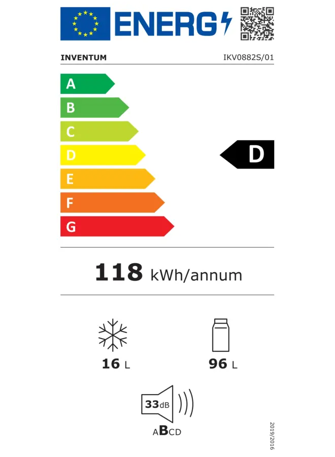 Inventum IKV0882S inbouw koelkast 88 cm sleepdeur