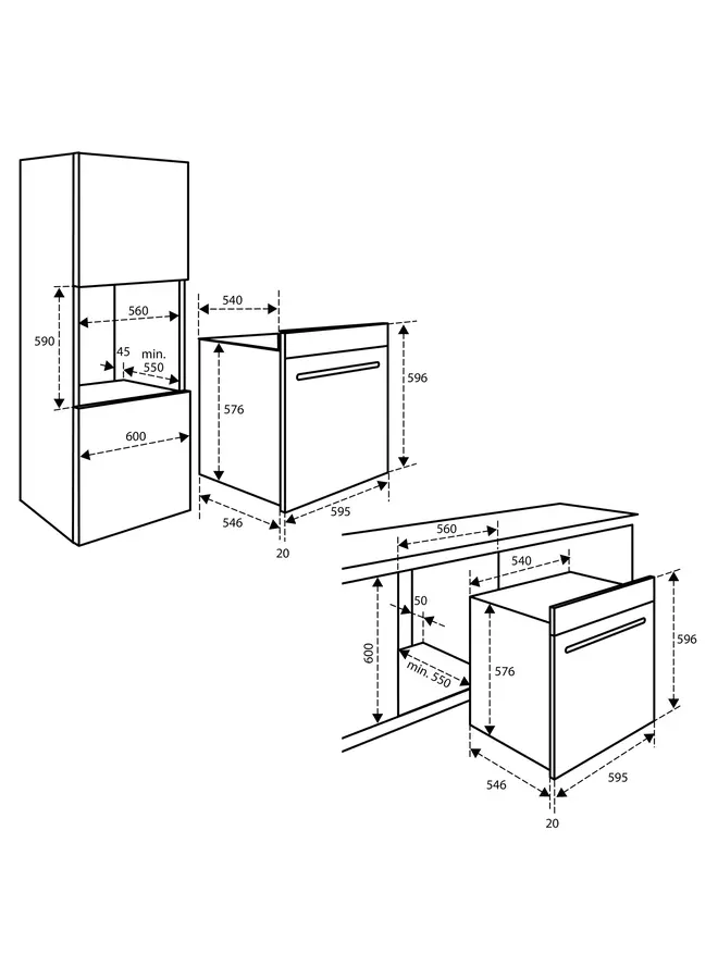 Inventum IMC6035GT inbouw oven met magentron 60 cm Zwart