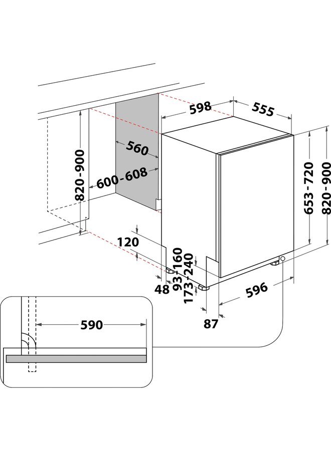 Privileg  ( Bauknecht ) RIO 3T131 A FE X inbouw vaatwasser | Autodeur