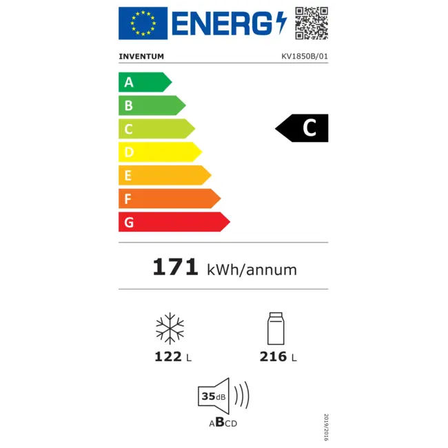 Inventum KV1850B | Koelvriescombinatie | Zwart | Nofrost