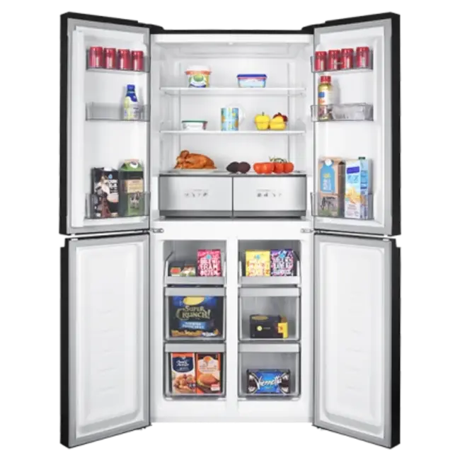 Inventum SKV4180B | Amerikaanse koelkast 4 deurs | Zwart