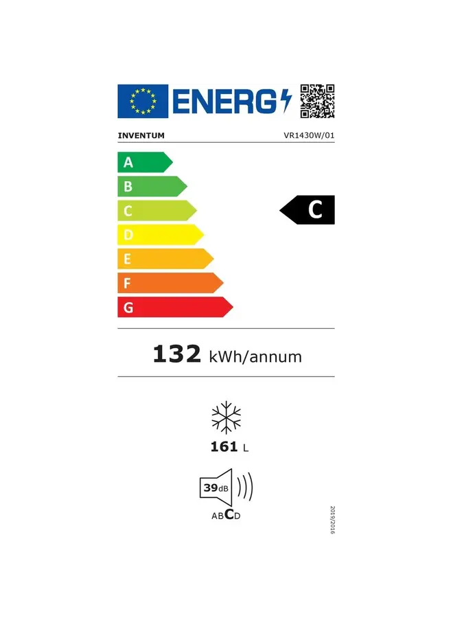 Inventum VR1430W vrieskast | NoFrost | Energielabel C