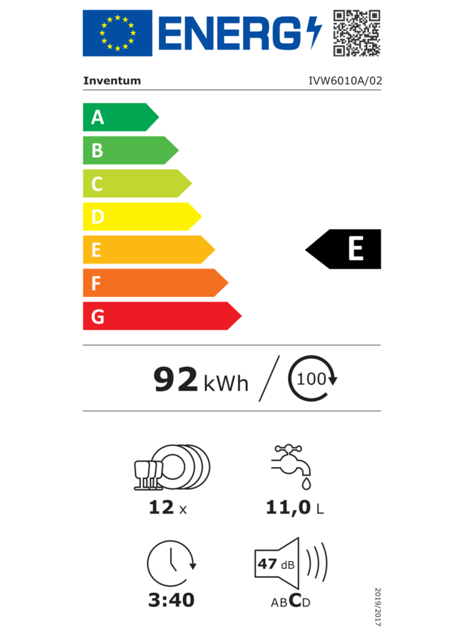 Inventum IVW6010A inbouw vaatwasser