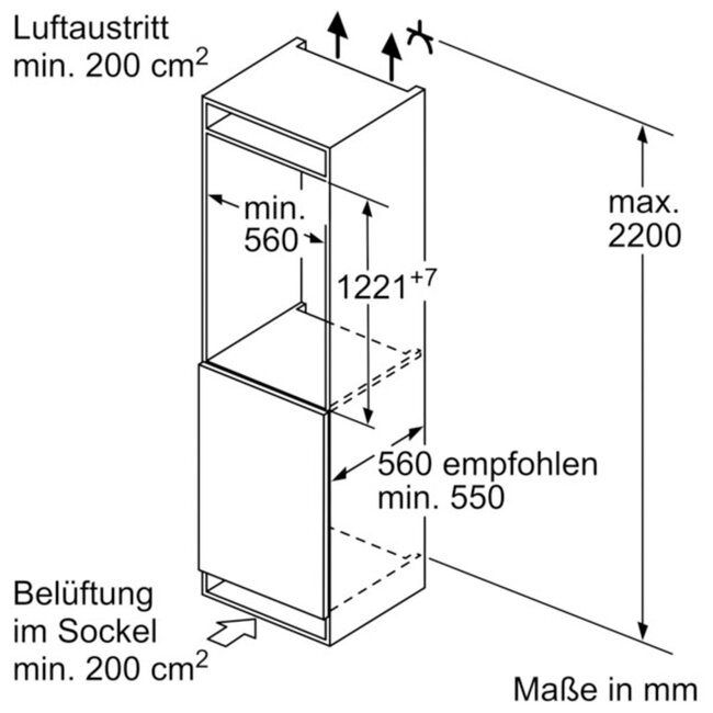 Bosch KIL42ADD1  | Inbouw koelkast  | 122 cm