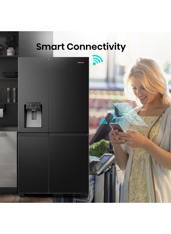 Hisense RS818N4TFC Amerikaanse koelkast Zwart