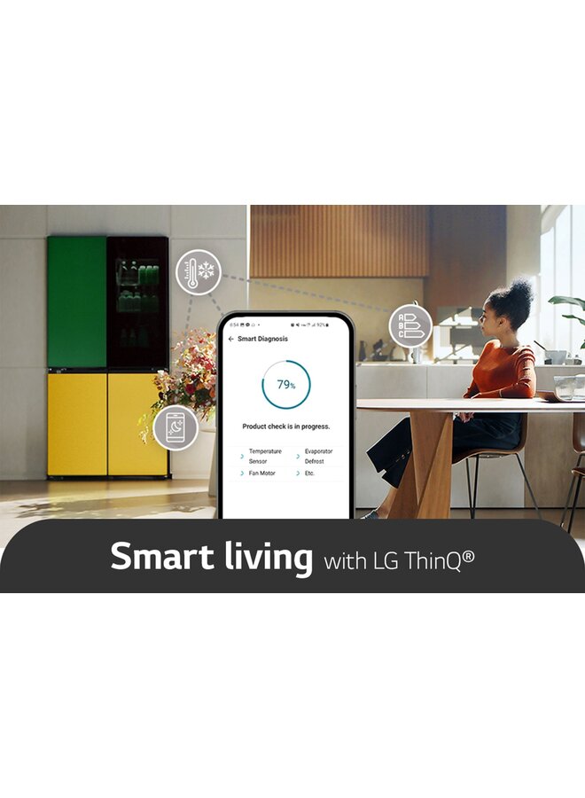 LG GMV960NNME Amerikaanse koelkast InstaView™ MoodUP™