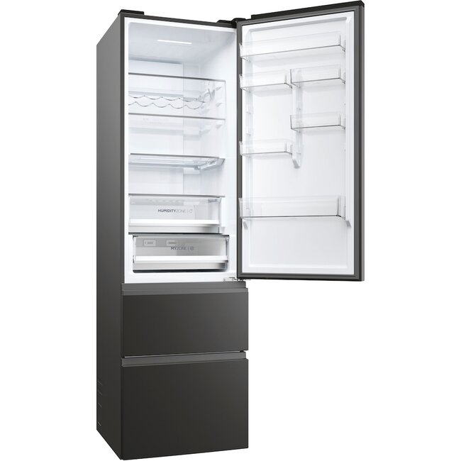 Haier HTW5620DNPT koelvriescombinatie Zwart