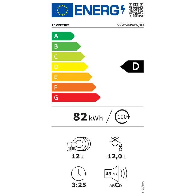 Inventum VVW6008AW | Vaatwasser | Wit | 60 cm