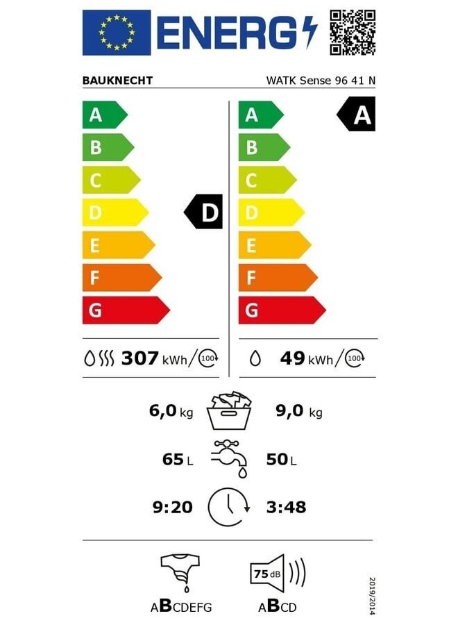Bauknecht WATK Sense 96 41 N wasdroogcombinatie