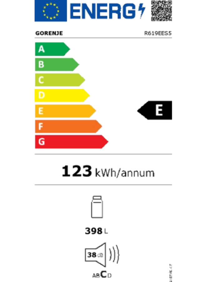 Gorenje  R619EES5 koelkast RVS
