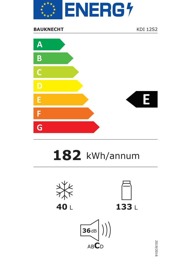 Bauknecht KDI12S2 | Inbouw koelvriescombinatie | 122 cm