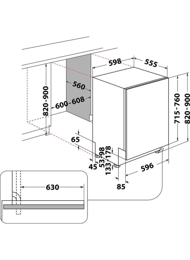 Bauknecht B7I HF60 TUC  | Inbouw vaatwasser  | AutoDeur | Label A