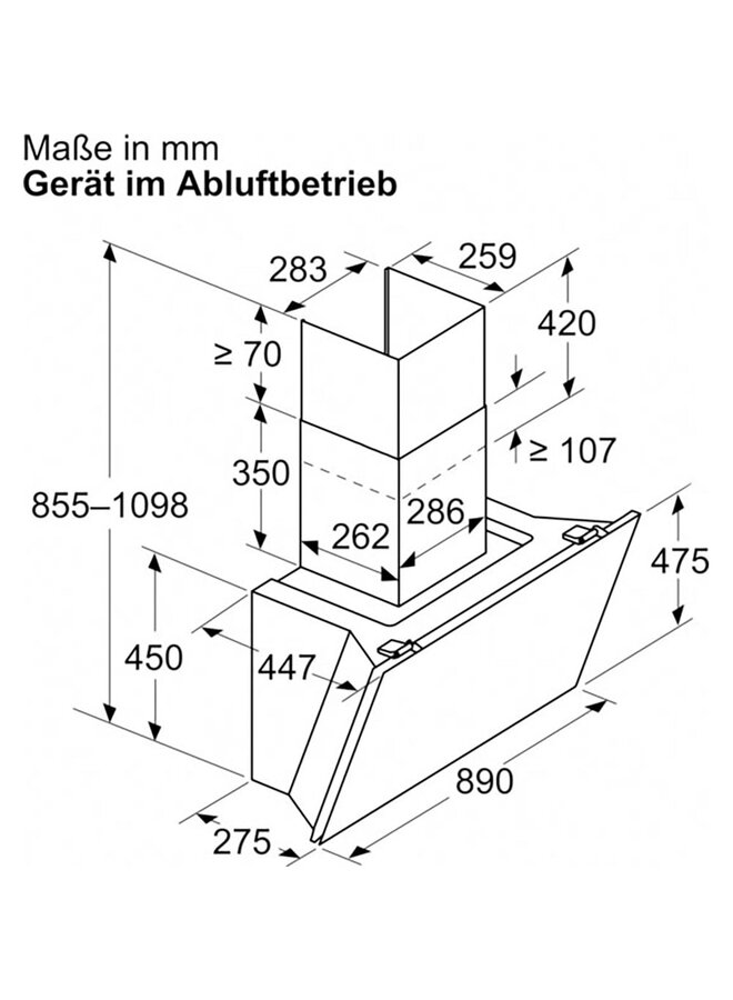 Neff D98IPT2S0 | Afzuigkap |  Zwart | 90 cm