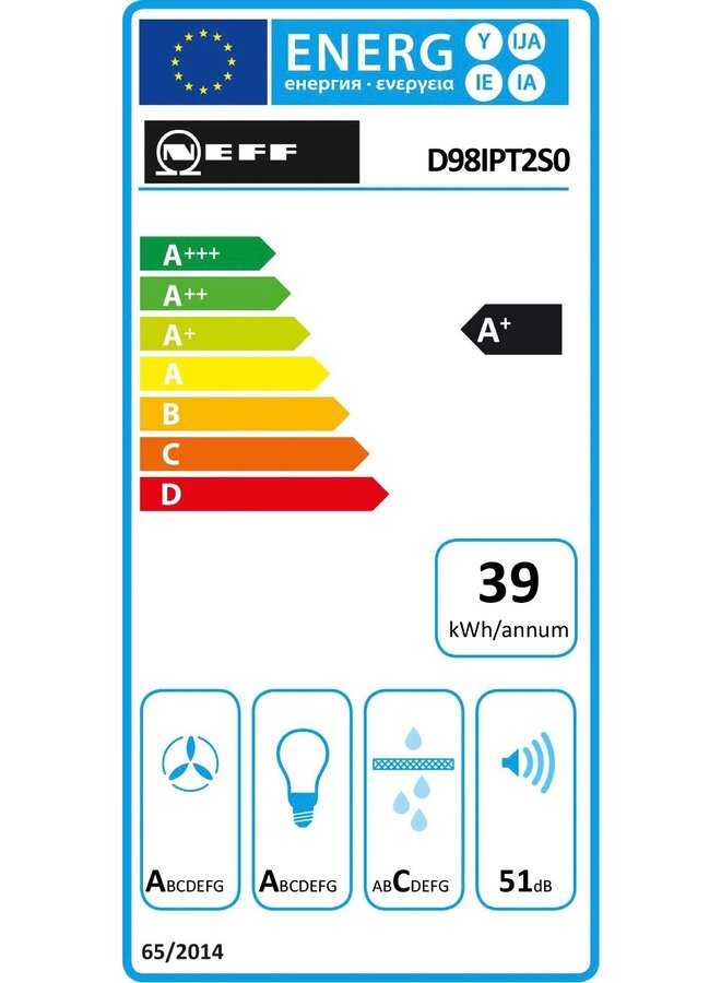 Neff D98IPT2S0 | Afzuigkap |  Zwart | 90 cm