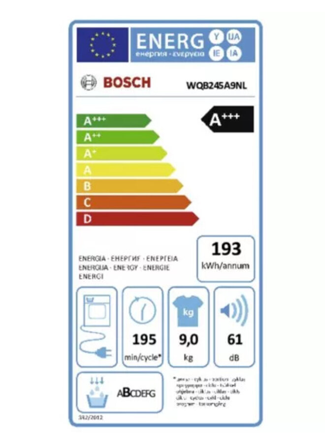 Bosch WQB245A9NL warmtepompdroger A+++ Exclusiv