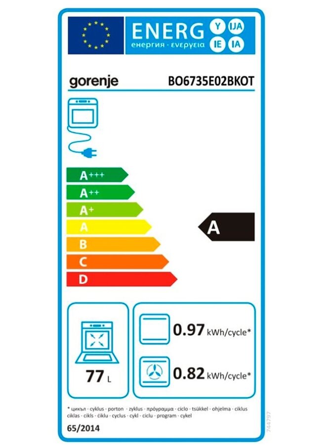 Gorenje BO 6735 E02BKOT | Inbouw oven | Zwart