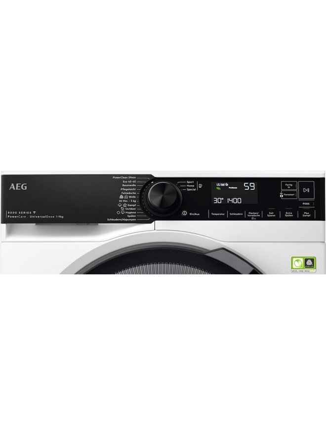 AEG LR8A75490 wasmachine 9 kg PowerCare UniversalDose