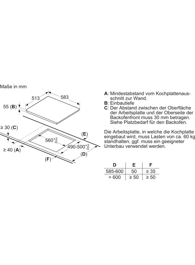 Siemens EQ522DA0ZM inbouw ovenset | inbouw fornuis | inductie