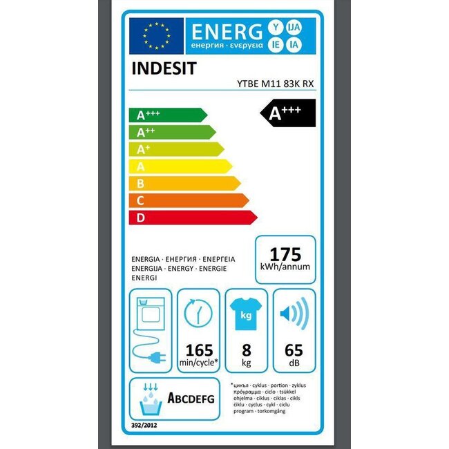 Indesit YT M11 83K RX EU warmtepompdroger A+++