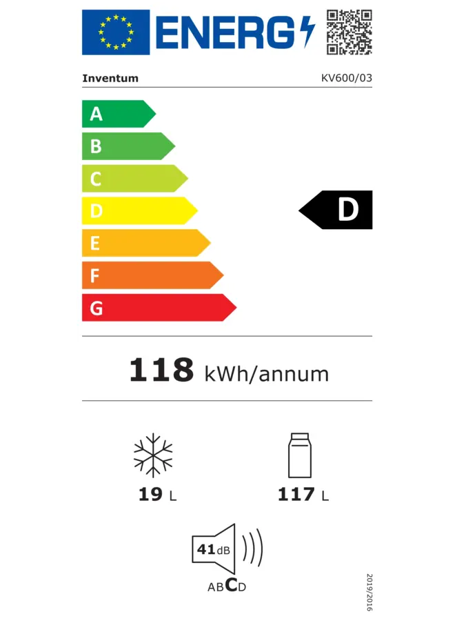 Inventum KV600 tafelmodel koelkast | vriesvak