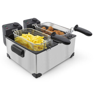 Tomado Tomado TDF6001S - Dubbele frituurpan – 2 x 3 liter - Koude zone friteuse