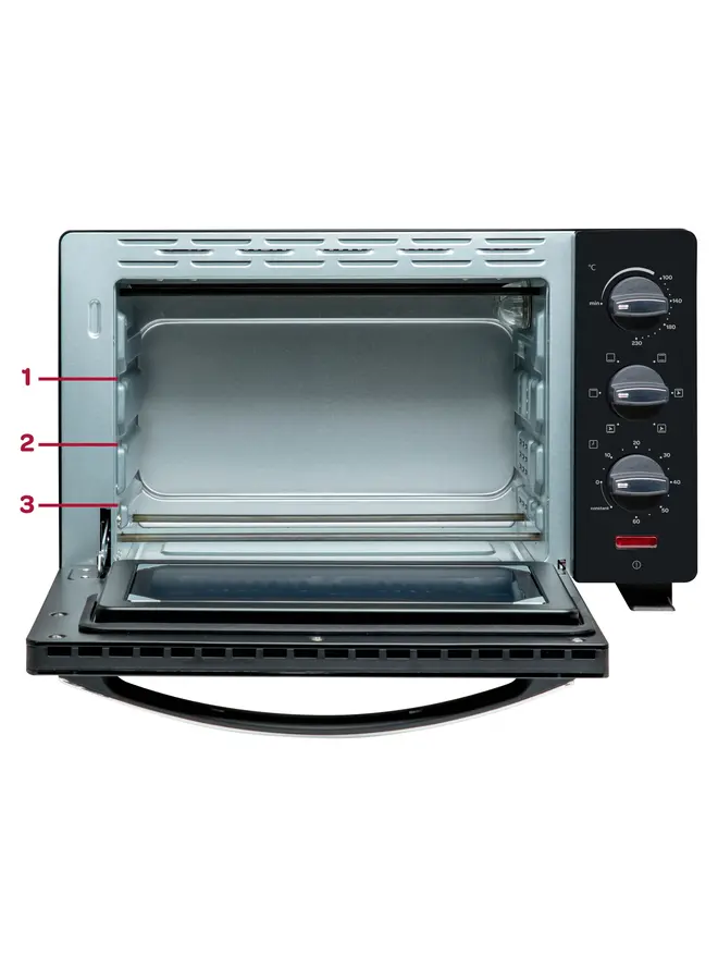 Inventum OV207B vrijstaande oven  | Zwart | Hetelucht | 20 liter