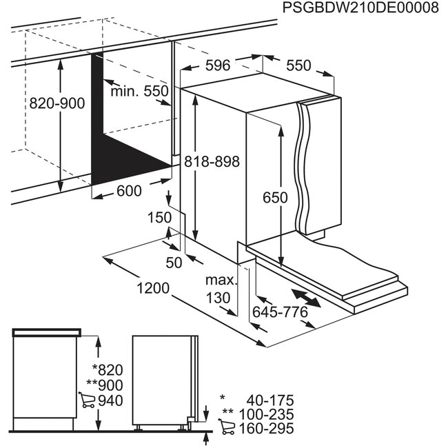 AEG FSK64907Z | Inbouw vaatwasser | Energielabel C