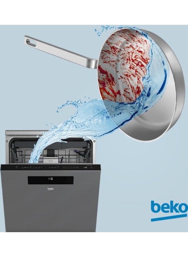 Beko BDFN26520XQ vrijstaande vaatwasser | RVS | Besteklade