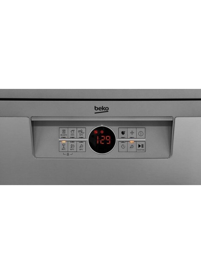 Beko BDFN26520XQ vrijstaande vaatwasser | RVS | Besteklade
