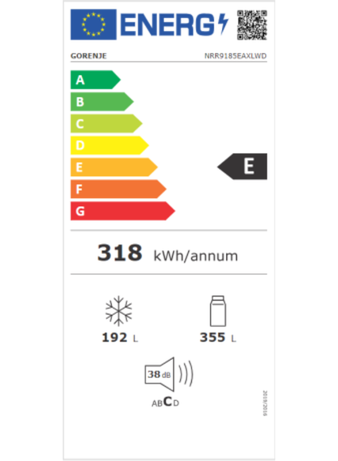 Gorenje  NRR9185EAXLWD Amerikaanse koelkast | water dispenser